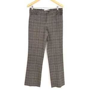Calvin Klein Modern Fit Plaid Trousers Dress Pants Gray Size 4